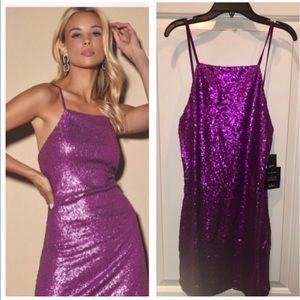 Violet sequin dress